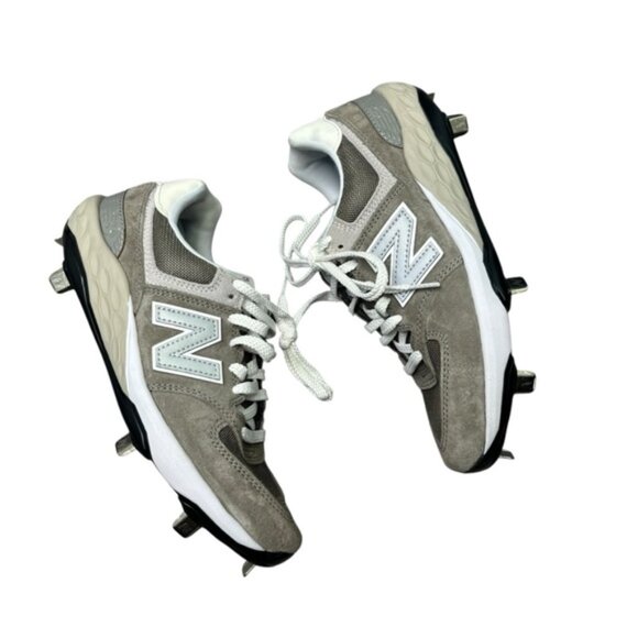 NEW* New Balance Gray Fresh Foam x 574 Metal Baseball Cleats Size 8 W / 6.5 M - Picture 2 of 9